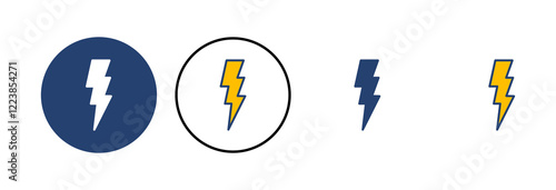 Lightning icon vector. electric icon vector. power icon. energy sign