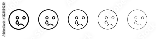 Sad icon Vector logo sign