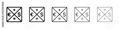 Scientific calculation icon Vector logo sign