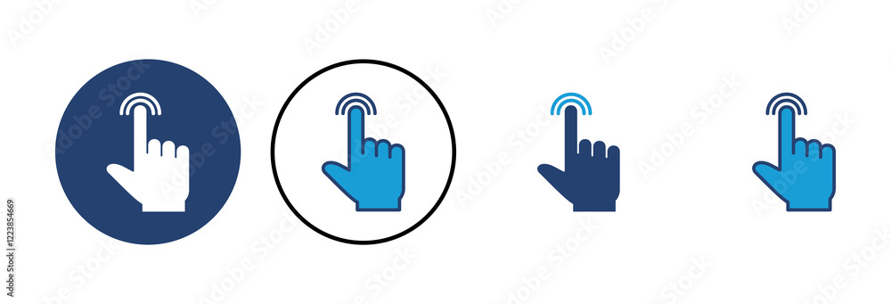 Hand click icon vector. pointer icon vector. hand cursor icon vector Hand click icon vector. pointer icon vector. hand cursor icon vector