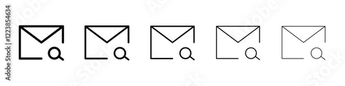 Search mail icon Vector logo sign