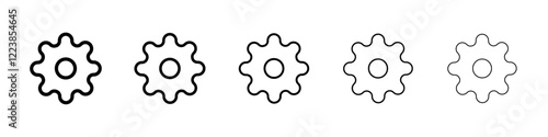 Settings icon Vector logo sign