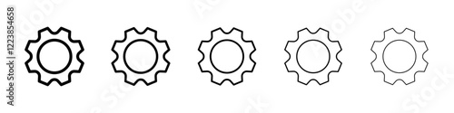 Settings icon Vector logo sign