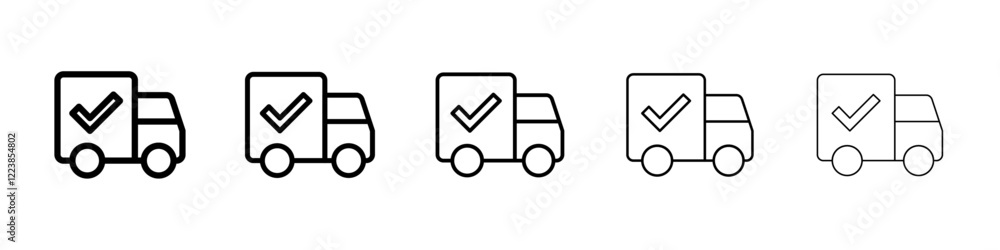 Shipped icon Vector logo sign Shipped icon Vector logo sign