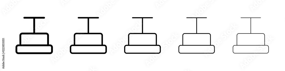 Ski lift icon Vector logo sign Ski lift icon Vector logo sign