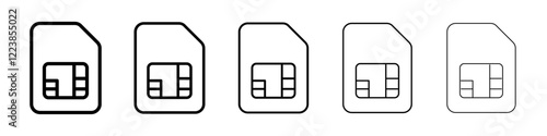 Sim icon Vector logo sign