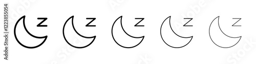 Sleep icon Vector logo sign