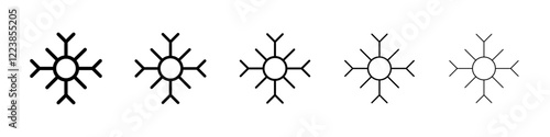Snow icon Vector logo sign