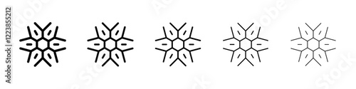 Snow icon Vector logo sign