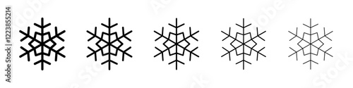 Snow icon Vector logo sign