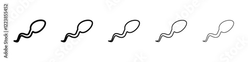 Sperm icon Vector logo sign
