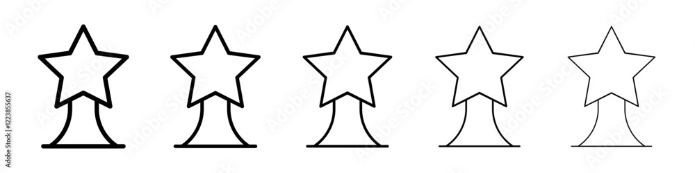 Star trophy icon Vector logo sign Star trophy icon Vector logo sign