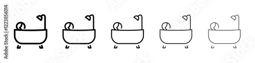 Taking bath icon Vector logo sign