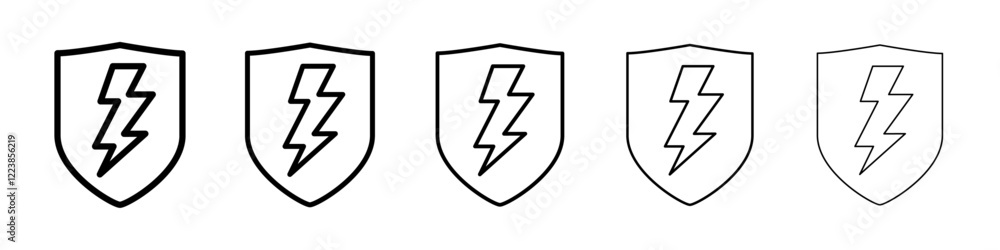 Thunder protection icon Vector logo sign Thunder protection icon Vector logo sign