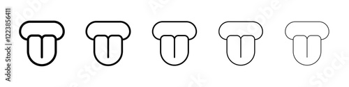 Tongue icon Vector logo sign