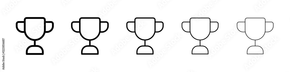 Trophy icon Vector logo sign Trophy icon Vector logo sign