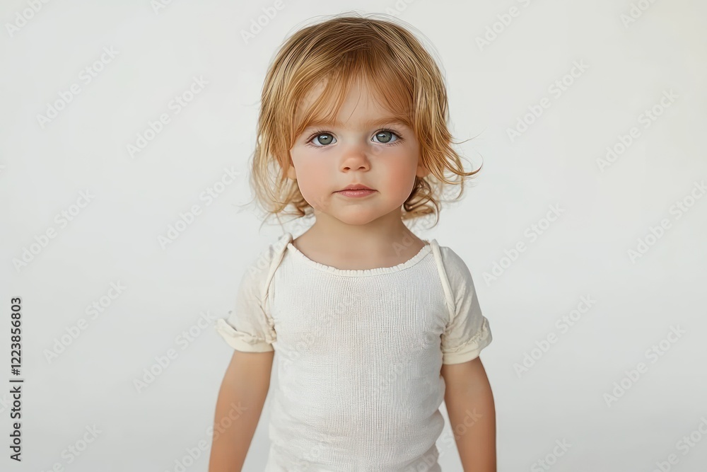 Confident toddler standing with arms raised against minimalistic background showcasing joy innocence wonder and love in early childhood Confident toddler standing with arms raised against minimalistic background showcasing joy innocence wonder and love in early childhood