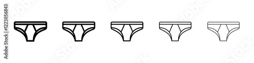 Underwear icon Vector logo sign
