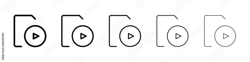 Video file icon Vector logo sign Video file icon Vector logo sign