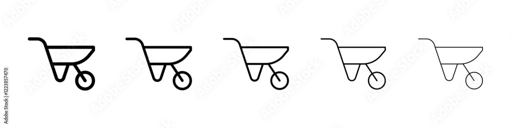 Wheel barrow icon Vector logo sign Wheel barrow icon Vector logo sign