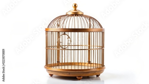 Wallpaper Mural Gold Birdcage on White Background Torontodigital.ca