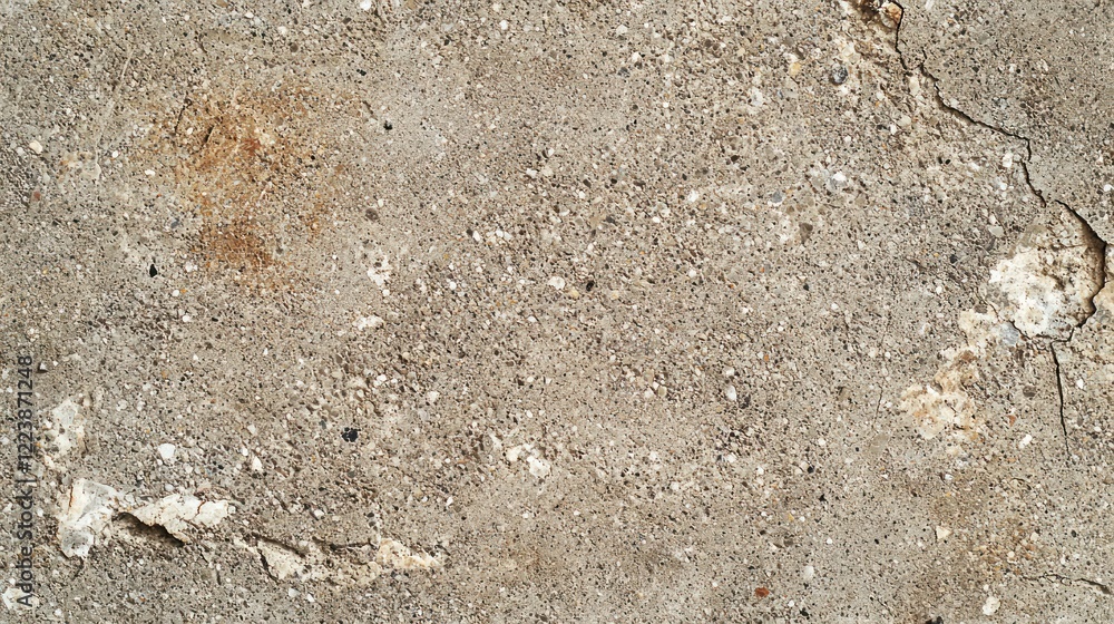 Close-up of a gritty, rough concrete surface with visible cracks.