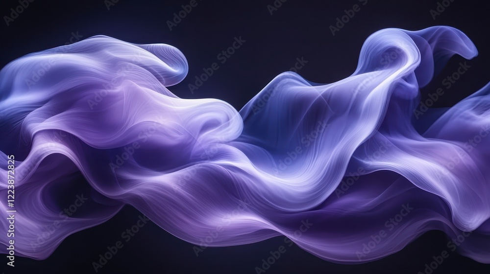 Abstract Purple and Blue Swirling Smoke Wave Design Fluid Dynamic Background Image Abstract Purple and Blue Swirling Smoke Wave Design Fluid Dynamic Background Image