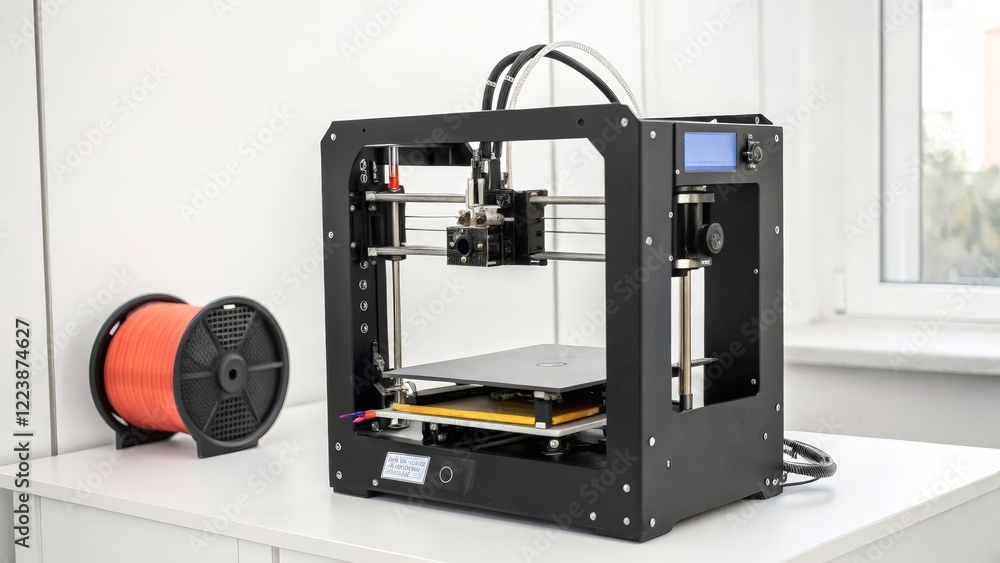 Fototapeta premium 3D Printer with Filament Spool