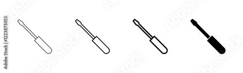 Screwdriver icon vector isolated on white background. Screwdriver vector icon