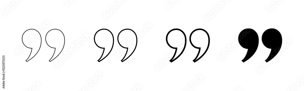 Quote icon vector isolated on white background. Quote sign icon. Quotation mark symbol. Quote icon vector isolated on white background. Quote sign icon. Quotation mark symbol.
