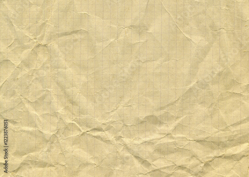 Crumpled old squared paper sheet texture. 