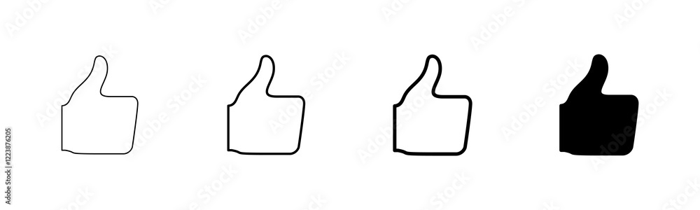 like icon vector isolated on white background. Thumbs up icon. social media icon like icon vector isolated on white background. Thumbs up icon. social media icon