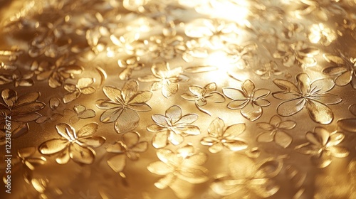 Obraz na płótnie A beautiful gold foil pattern on a greeting card with soft lighting w salonie