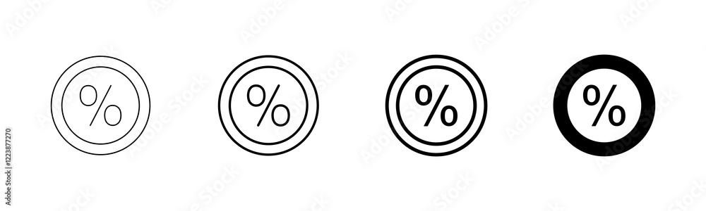 Discount icon vector isolated on white background. Discount tag icon. Discount icon vector isolated on white background. Discount tag icon.