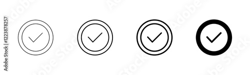 Approved icon vector isolated on white background. Certified Medal Icon vector. check mark