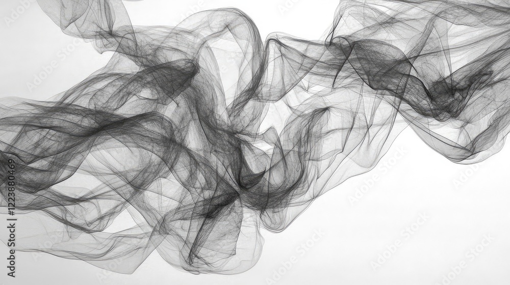 Soft tendrils of gray smoke rising, with light shining through and creating delicate shadows. Soft tendrils of gray smoke rising, with light shining through and creating delicate shadows.