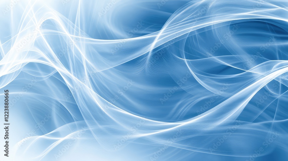Transparent glass-like waves reflecting light, creating a crystal-clear effect with soft blue and white hues. Transparent glass-like waves reflecting light, creating a crystal-clear effect with soft blue and white hues.