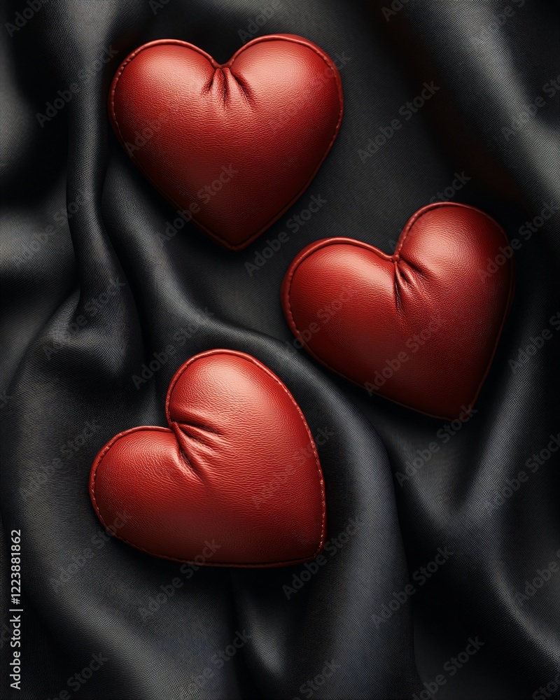 Fototapeta premium Top view of Heart pattern background