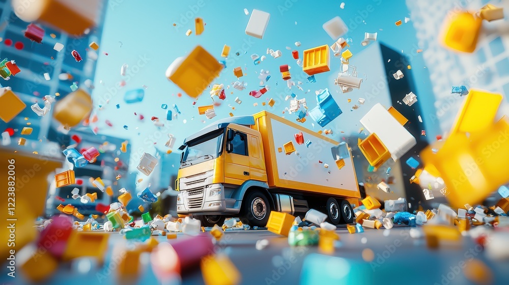 Obraz premium A community event demonstrating smart waste management solutions.