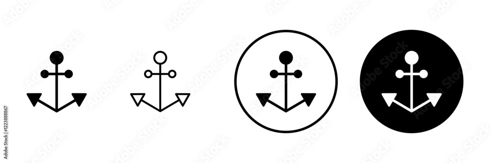 Anchor icon vector. Anchor sign and symbol. Anchor marine icon. Anchor icon vector. Anchor sign and symbol. Anchor marine icon.
