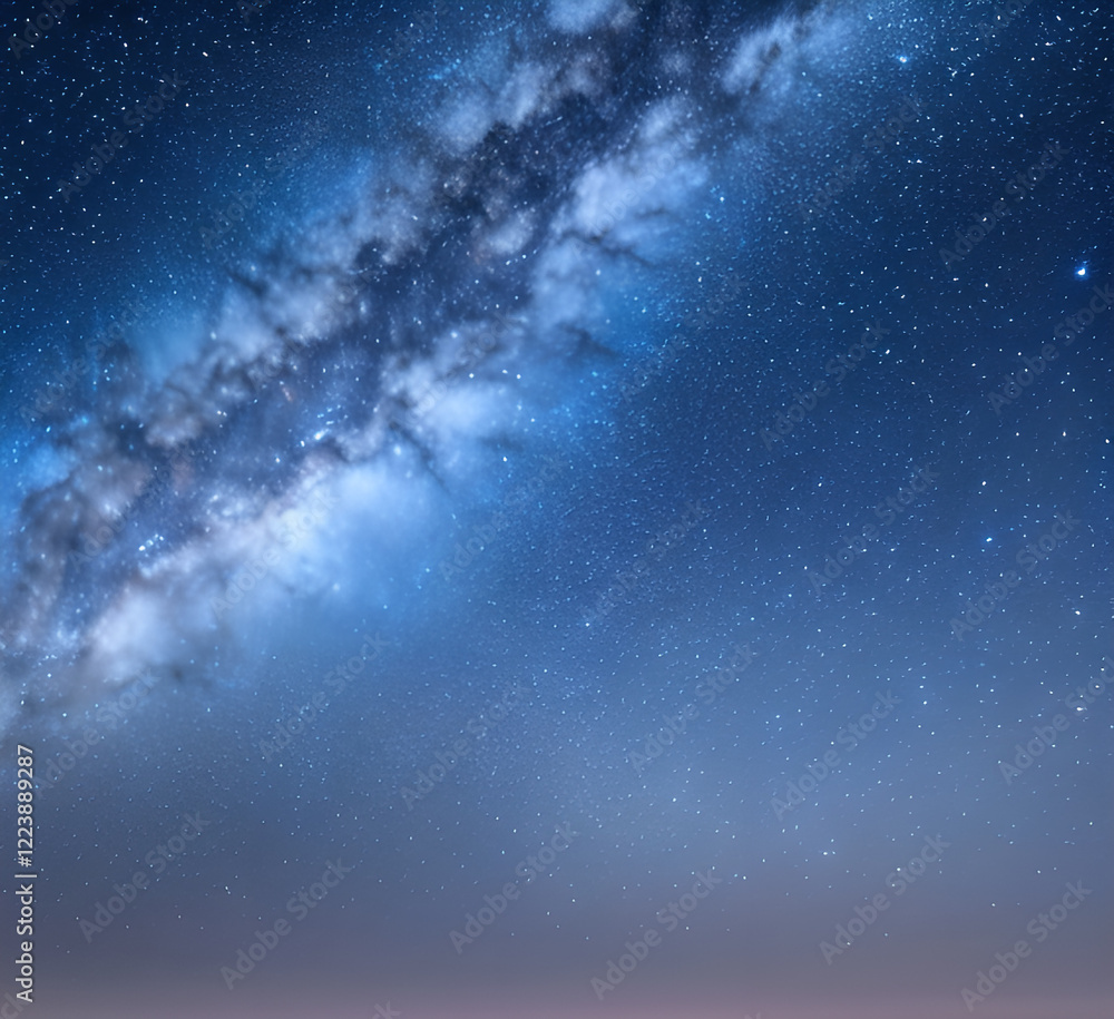 Obraz premium Milky Way near Purros Space stars background. Universe star pattern with blazing stars. Night sky galaxy.generative ai