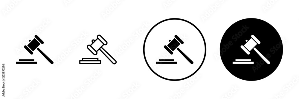 Gavel icon vector. judge gavel sign and symbol. law icon. auction hammer Gavel icon vector. judge gavel sign and symbol. law icon. auction hammer