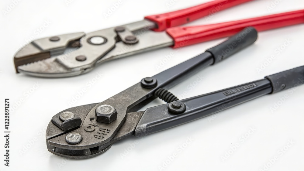 Two Bolt Cutters on White Background Two Bolt Cutters on White Background