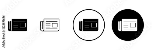 Newspaper icon vector. news paper sign and symbolign