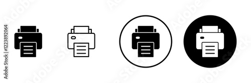 Print icon vector. printer sign and symbol