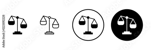 Scales icon vector. Law scale icon. Justice sign and symbol