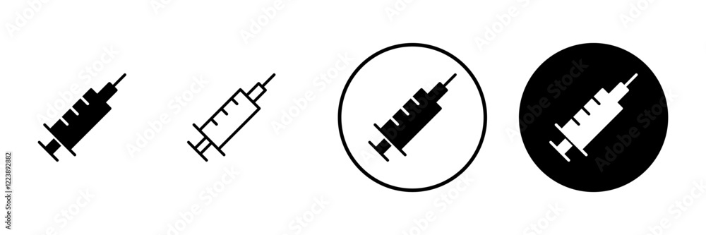 Syringe icon vector. injection sign and symbol.vaccine icon Syringe icon vector. injection sign and symbol.vaccine icon