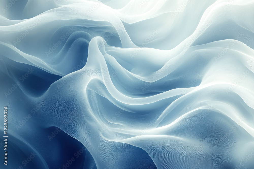 Blue and white abstract background with swirling patterns evoking a sense of movement and tranquility. Blue and white abstract background with swirling patterns evoking a sense of movement and tranquility.