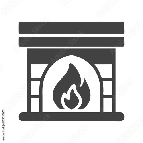 Fireplace Vector Illustration - Warm and Inviting Design