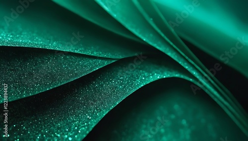 Abstract Emerald and Teal Background with Shimmer and Noise Effect. 1